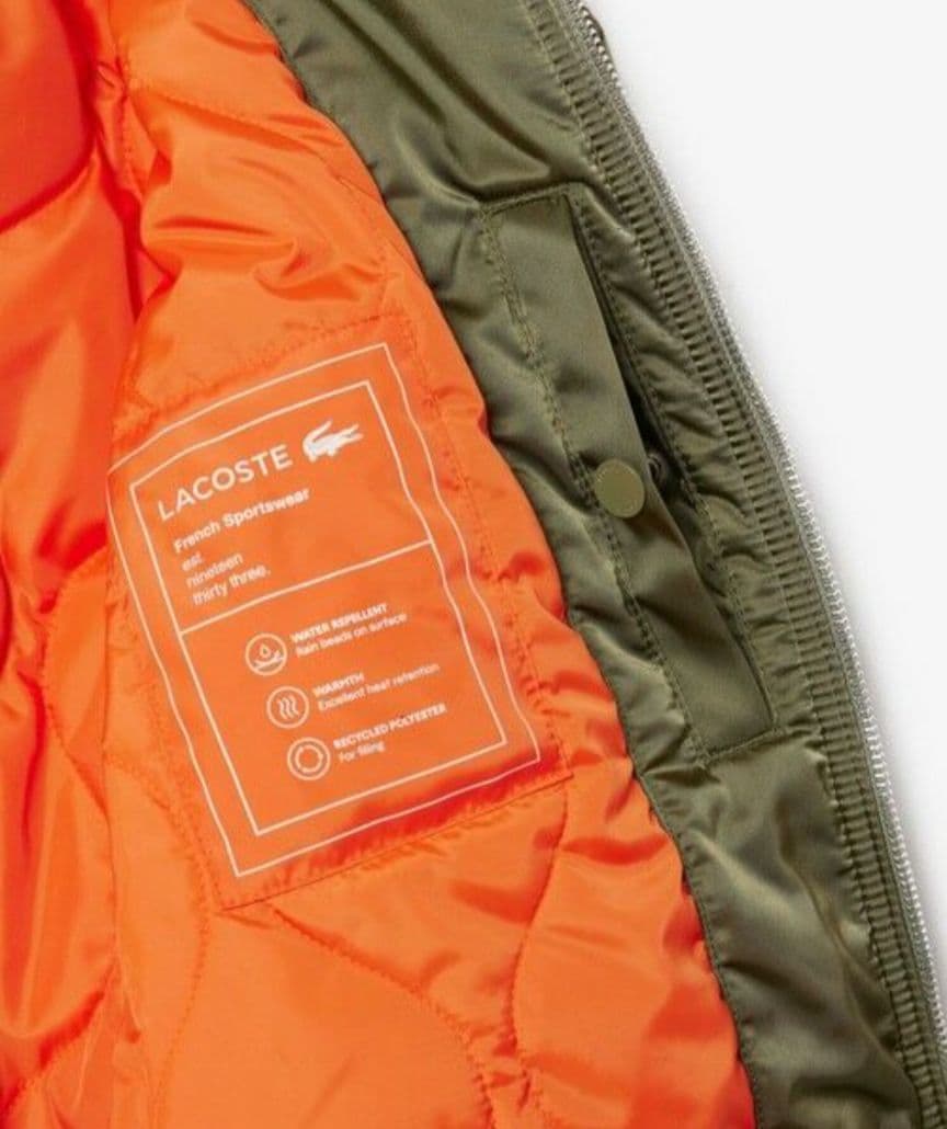 LACOSTE カーキ撥水ボンバージャケット