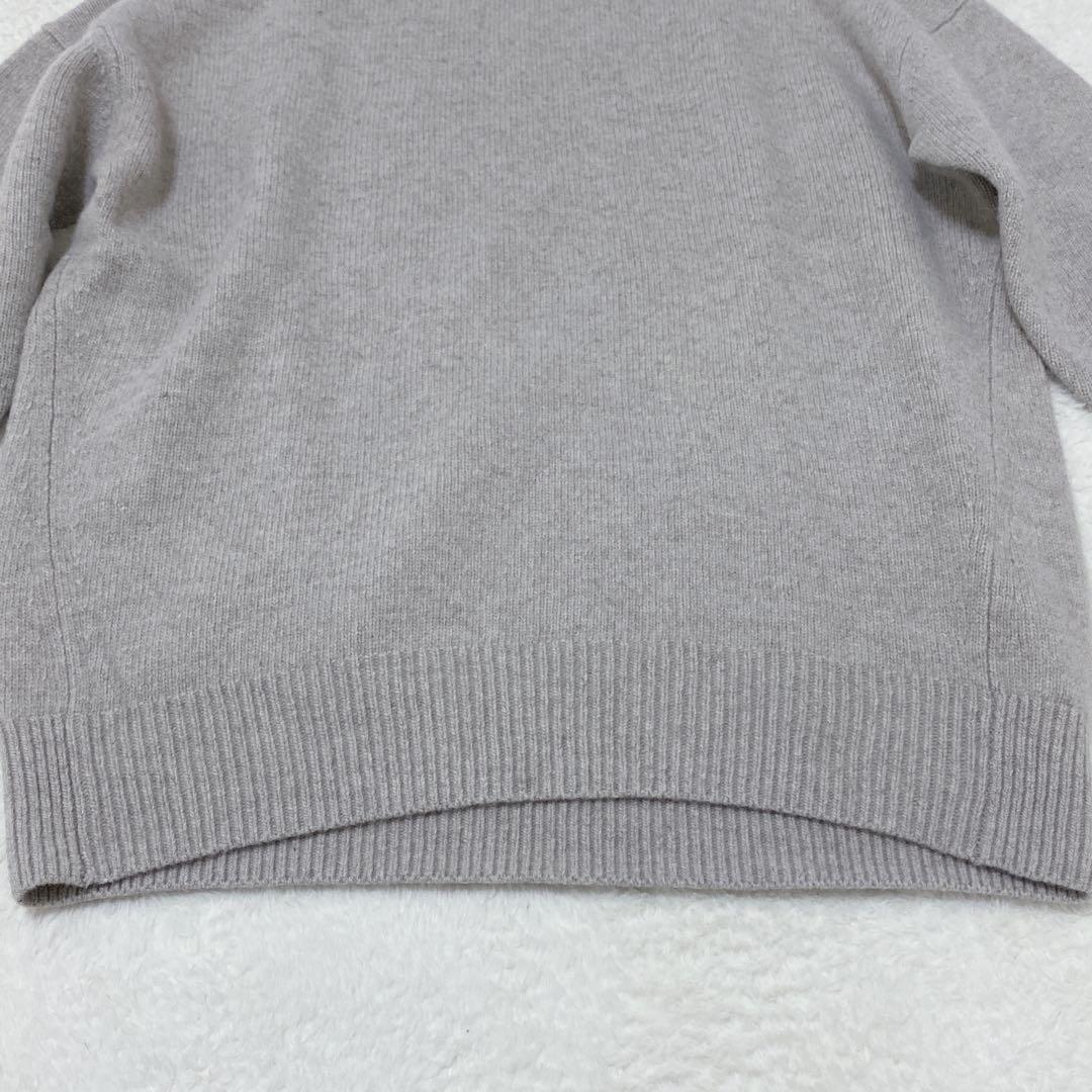 新品IENA イエナ カシミヤ混 クルーネックプルオーバー AQUA ゆったり