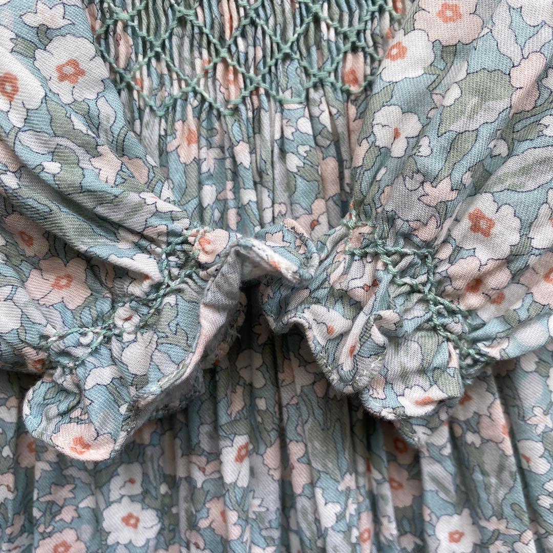 Kidiwi 花柄　スモッキング　ワンピース　3a