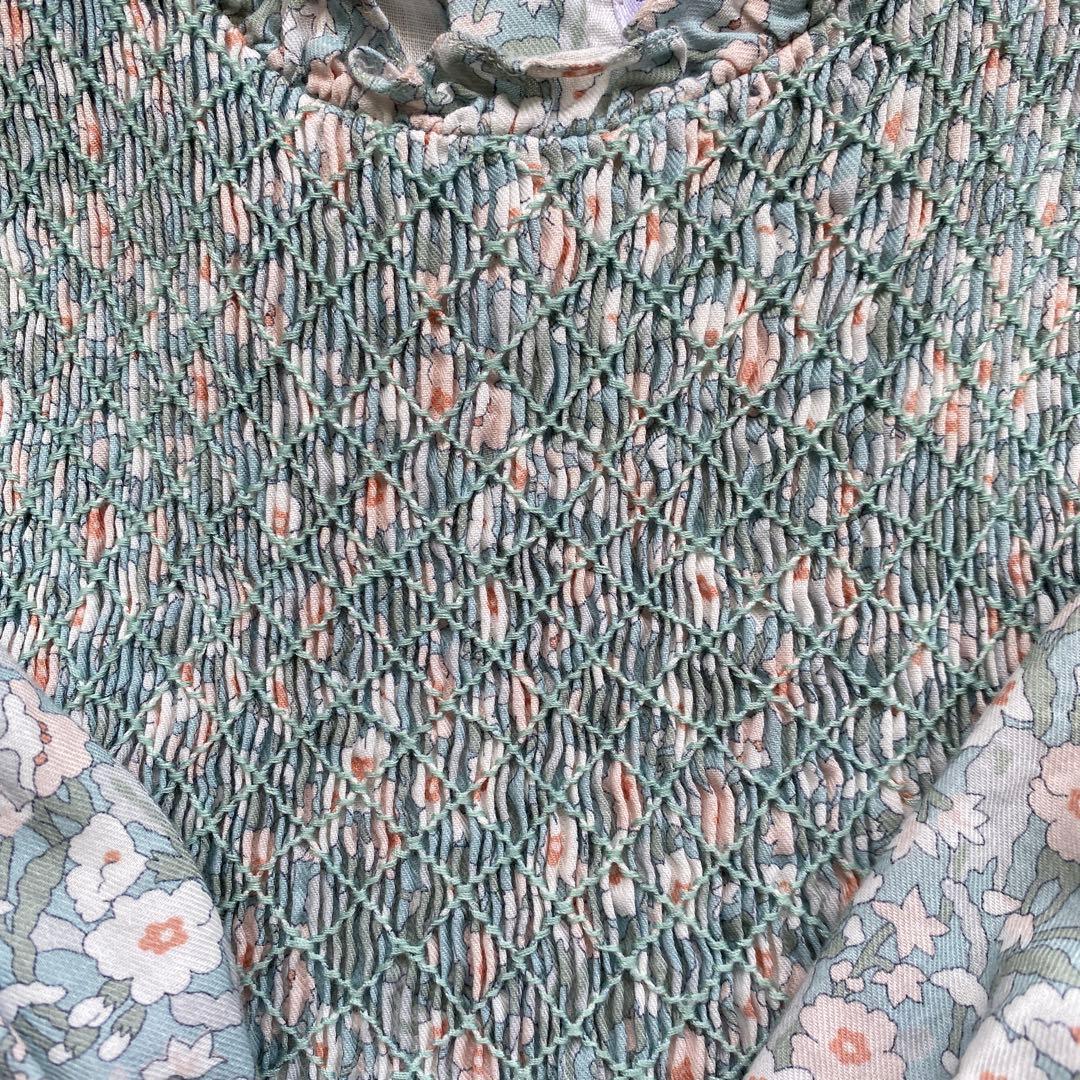 Kidiwi 花柄　スモッキング　ワンピース　3a