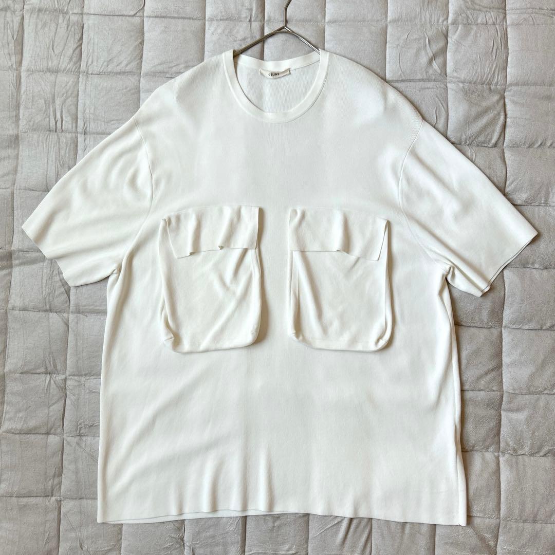 CELINE セリーヌ　オーバーサイズ ポケットニットチュニックカットソー