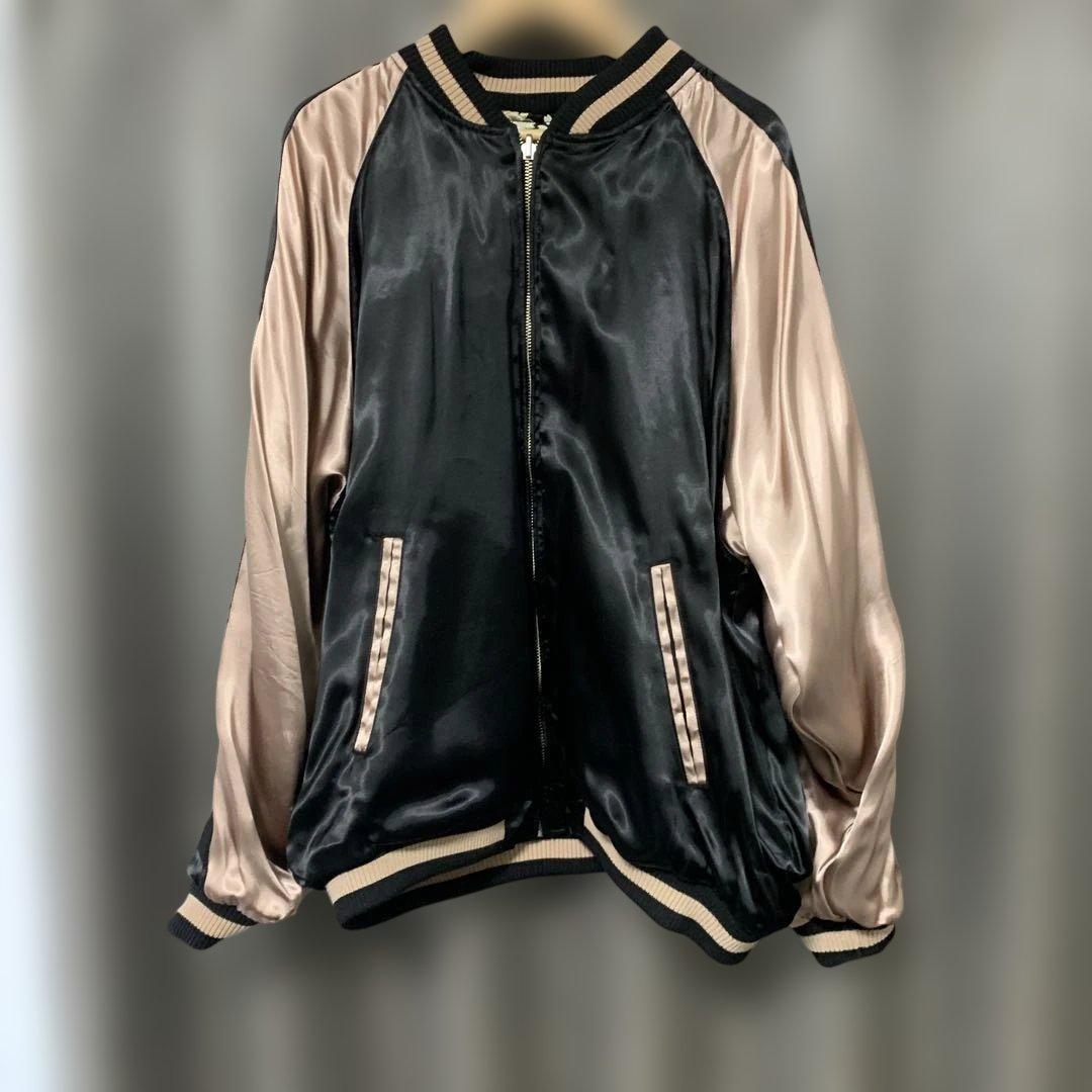 ウサギ刺繍サテン スカジャン