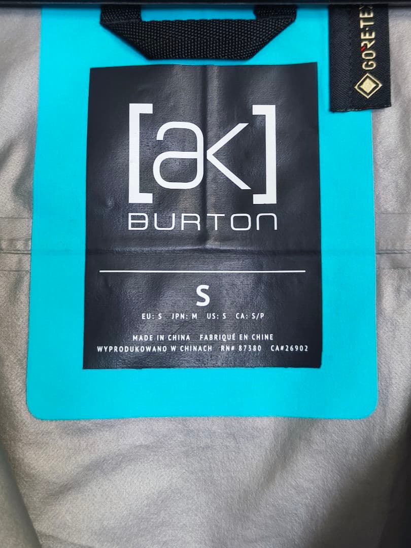 訳あり　[ak] BURTON サージェンスジャケットGORE-TEX　Sサイズ