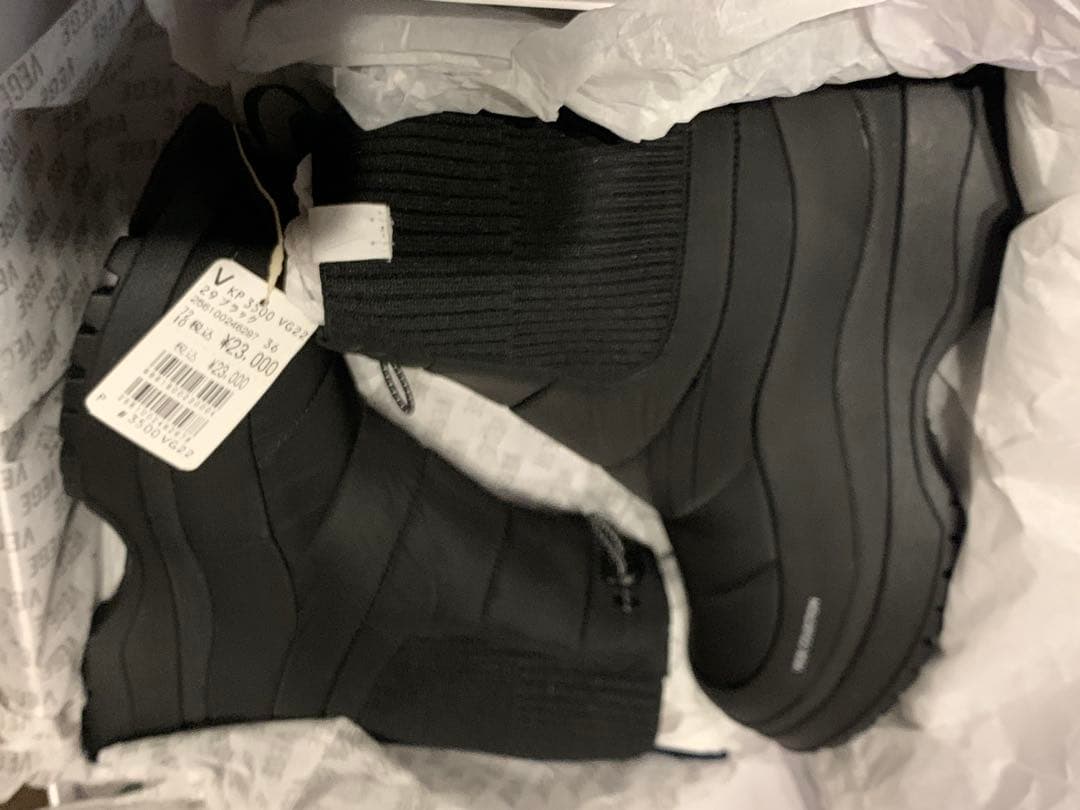 新品未使用　VEGE×nouer スノーブーツ BLACK サイズ36