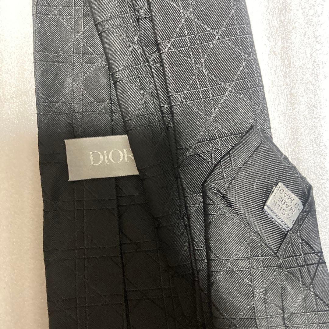 新品タグ付き ディオール ネクタイ ハイブランド カナージュ シルク