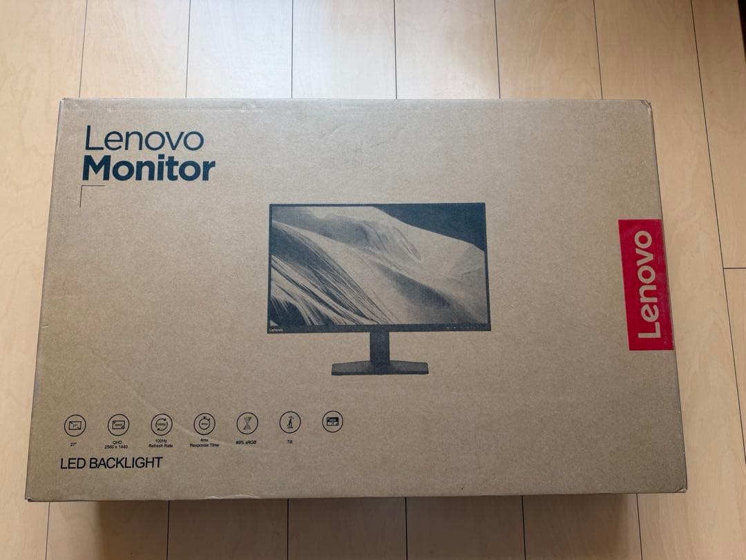 新品未開封　Lenovo L27qe 27型 IPSパネル QHD 100Hz