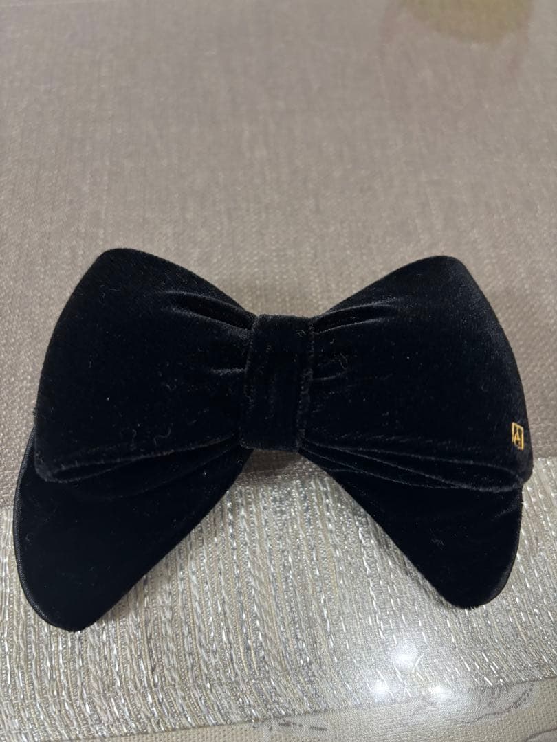 最後新品銀座SIXアレクサンドルドゥパリ黒ブラックベルベットバレッタ日本限定