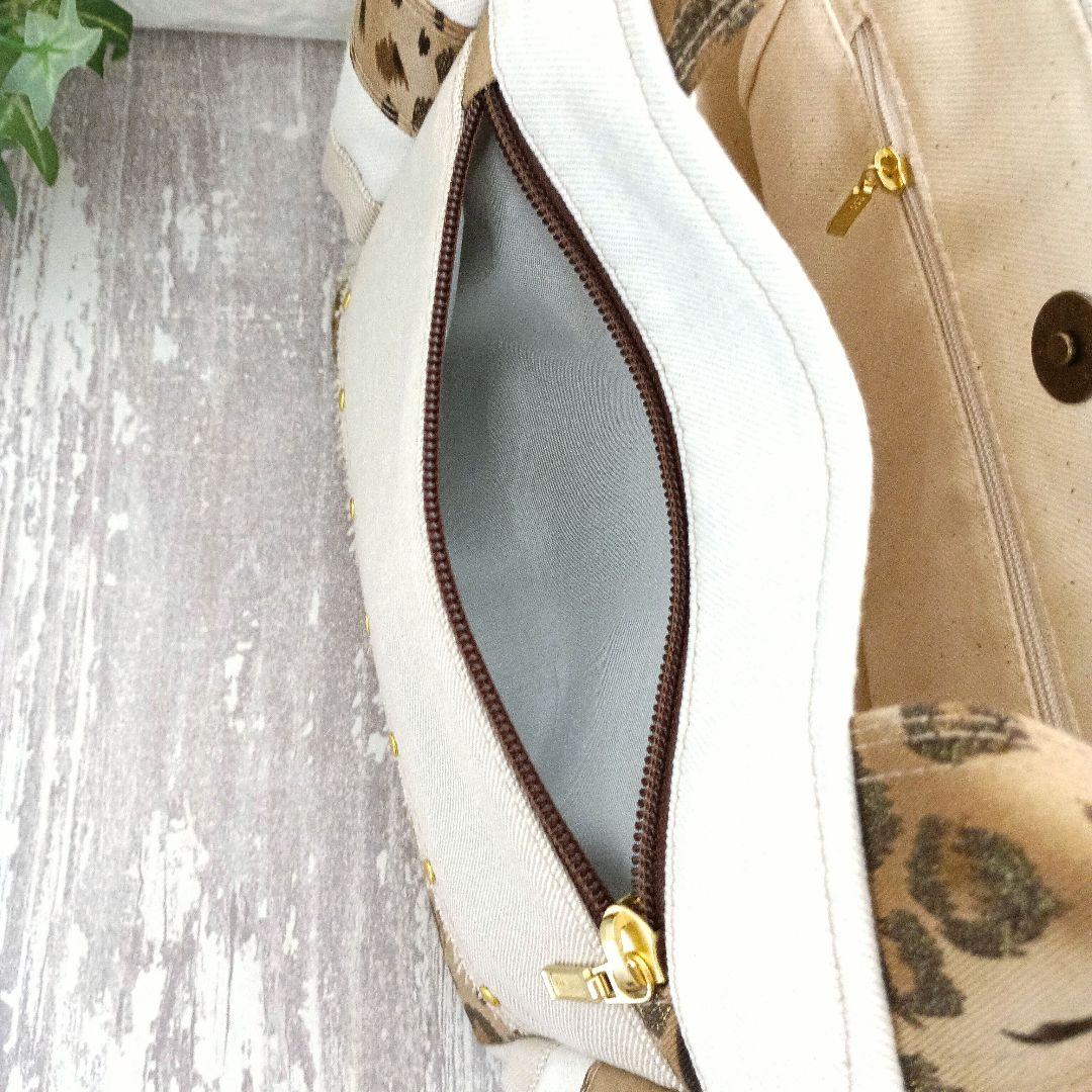 リメイクデニム★サイドポケットトートバッグ leopard