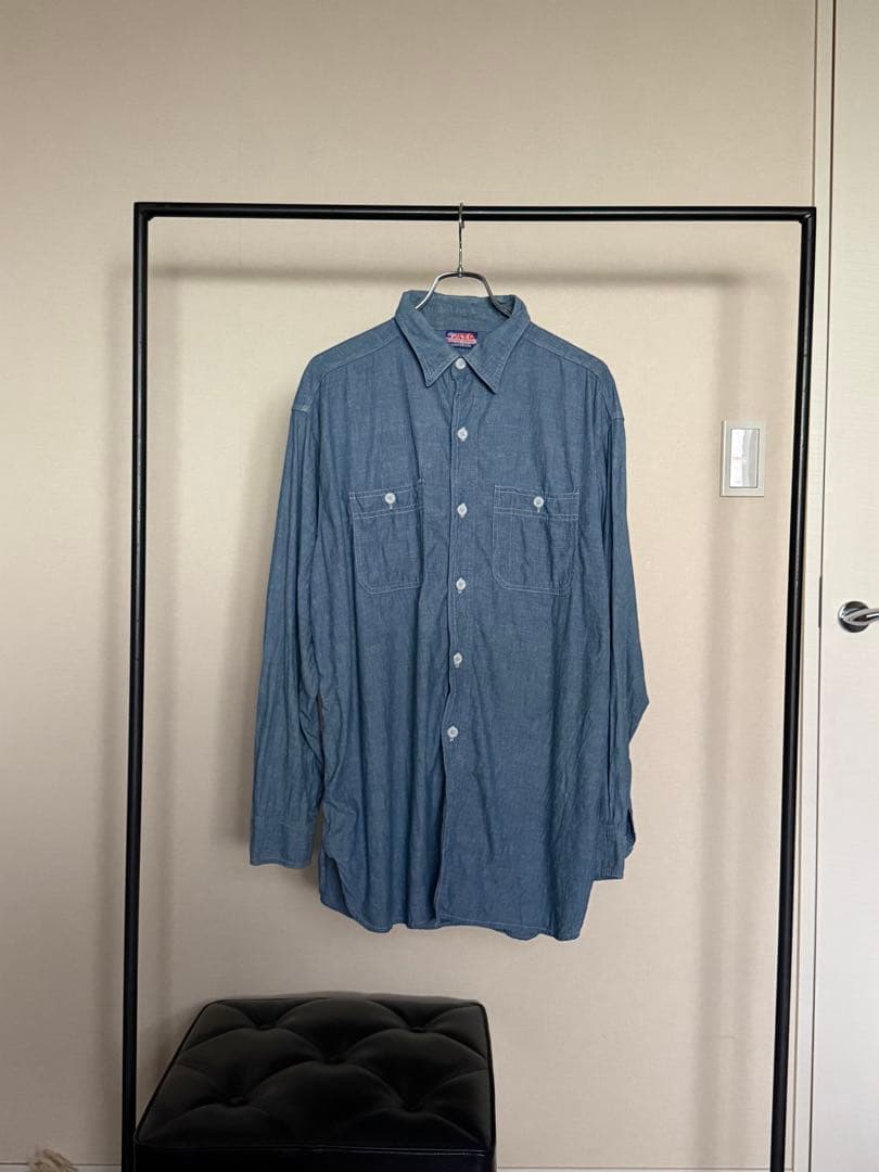 【希少】GRANTS WTG ヴィンテージ シャンブレーシャツ ワークシャツ