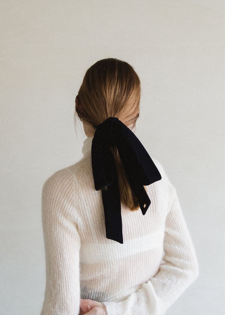 LETICIAリボンベルベットシュシュ　新品未使用