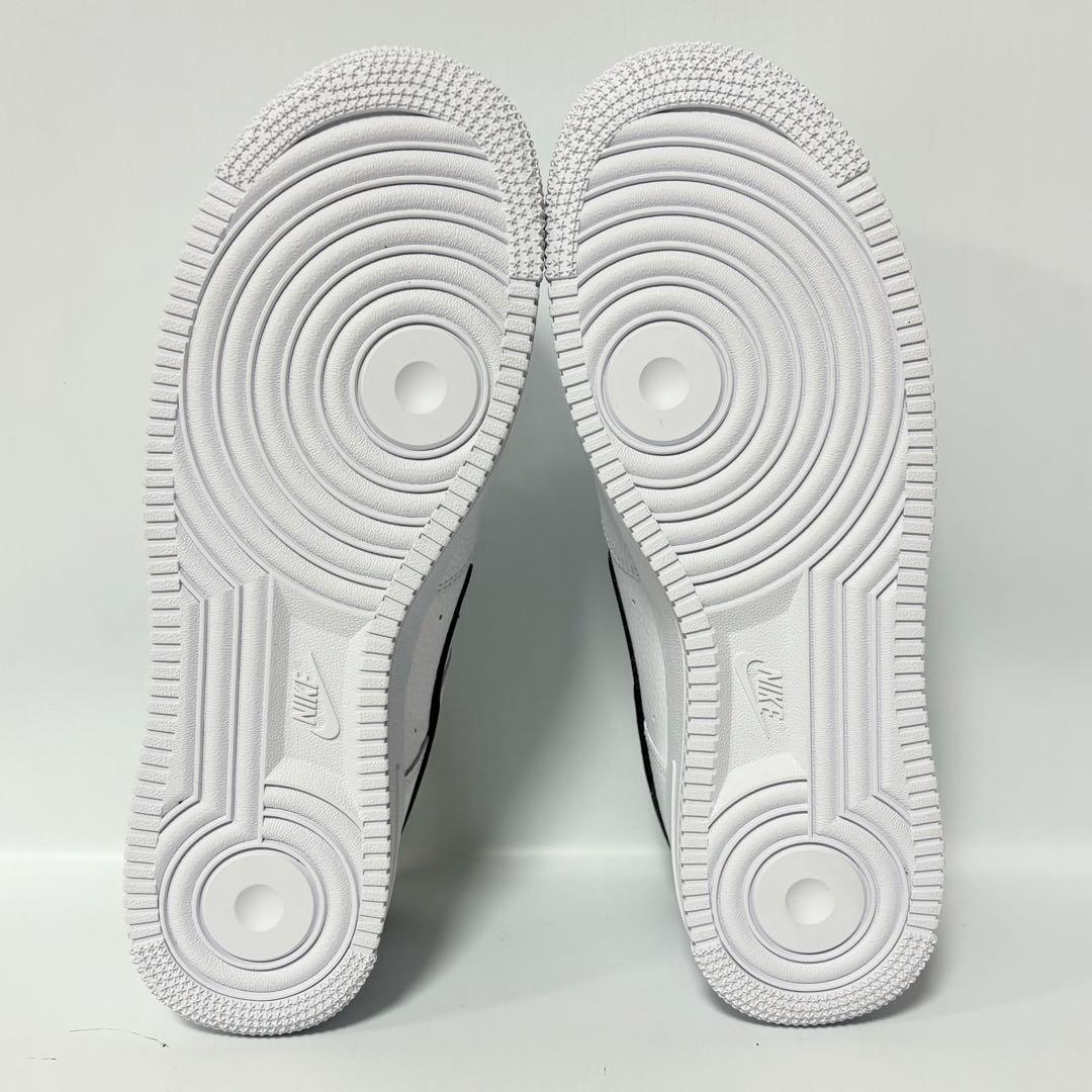 ナイキ エアフォース1 ロー 07 ホワイト ブラック ペブルドレザー 27.0