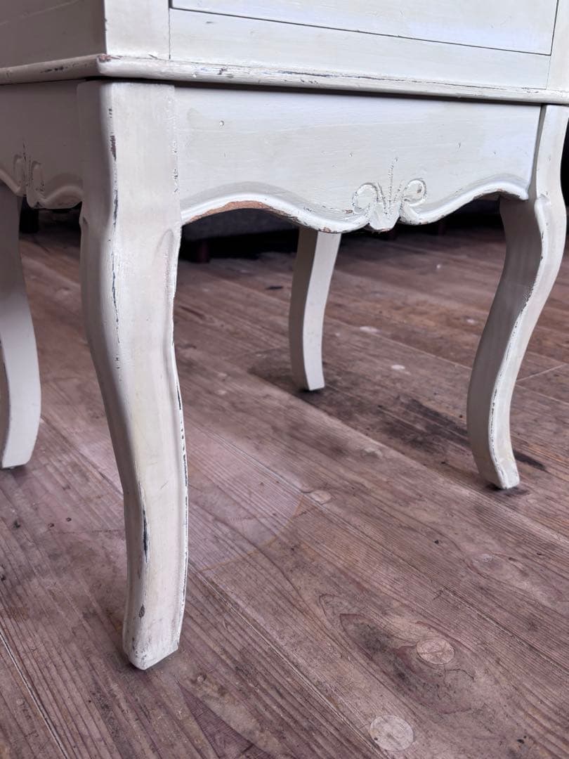 アンティーク木製チェスト 2引き出し サイドチェスト