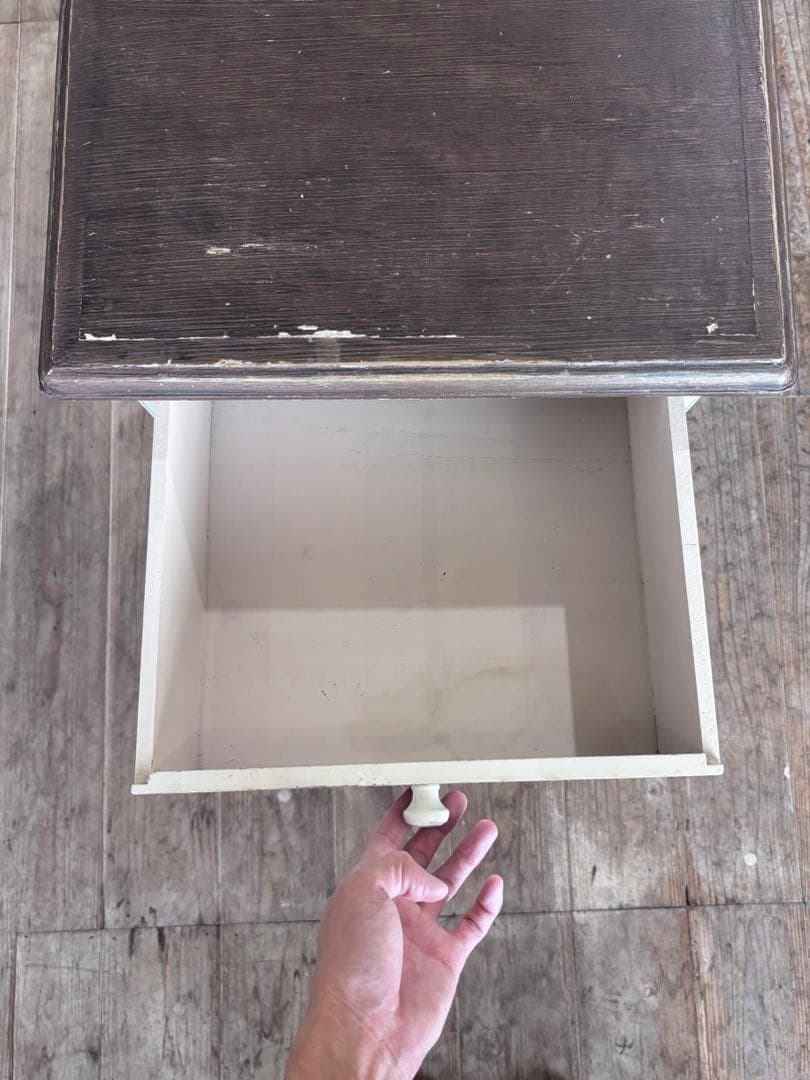 アンティーク木製チェスト 2引き出し サイドチェスト