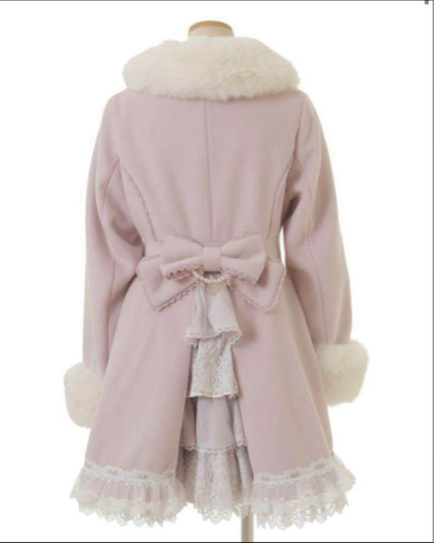 リズリサ お姫様コート バックティアードリボンコート ピンク