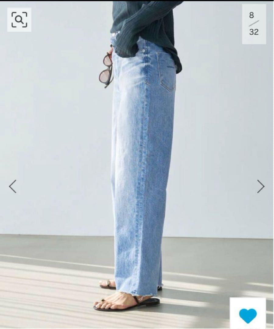 YANUK Lilith ワイドストレートデニム 26