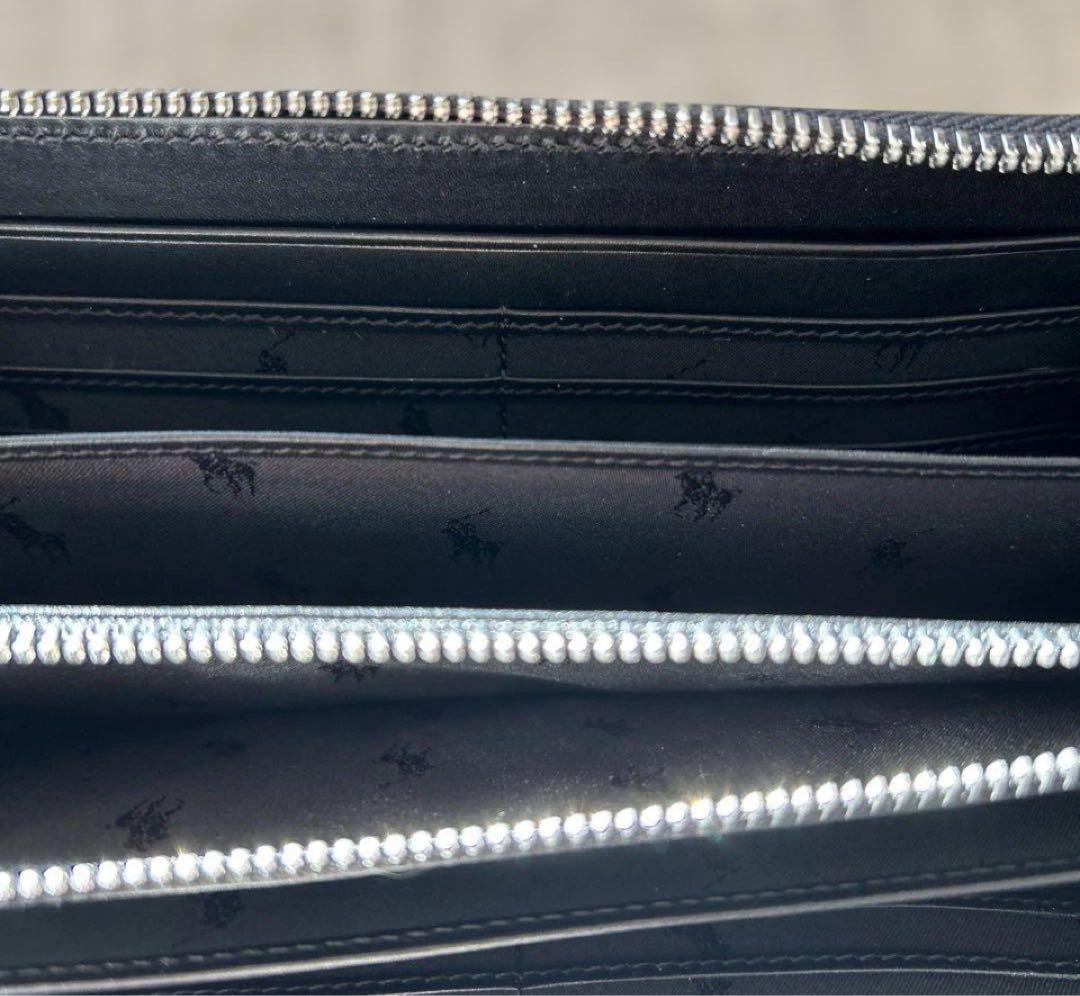 新品未使用ラルフローレン Polo 長財布 ブラック　カーフレザー