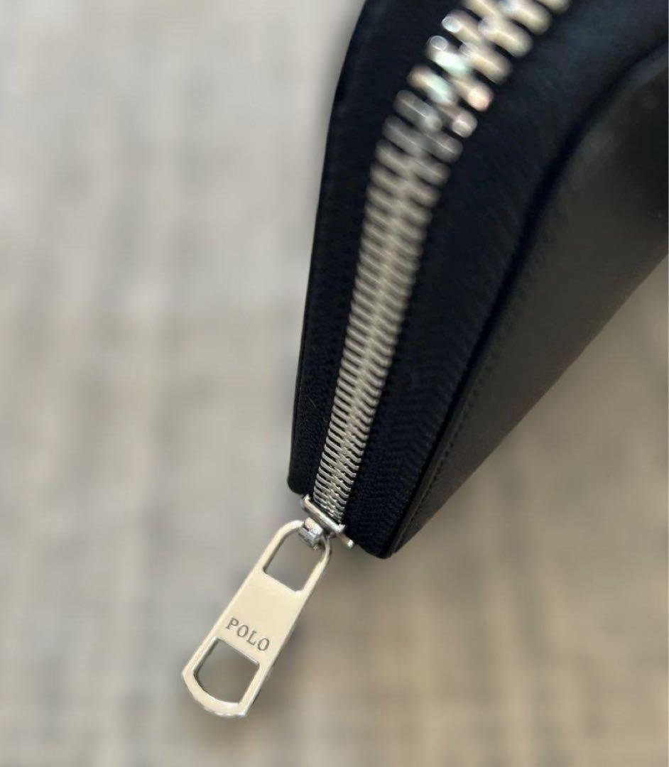 新品未使用ラルフローレン Polo 長財布 ブラック　カーフレザー