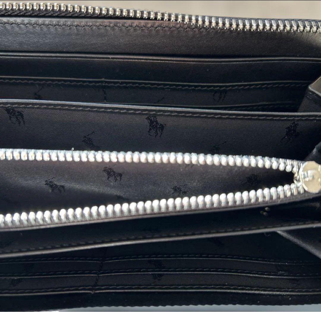 新品未使用ラルフローレン Polo 長財布 ブラック　カーフレザー