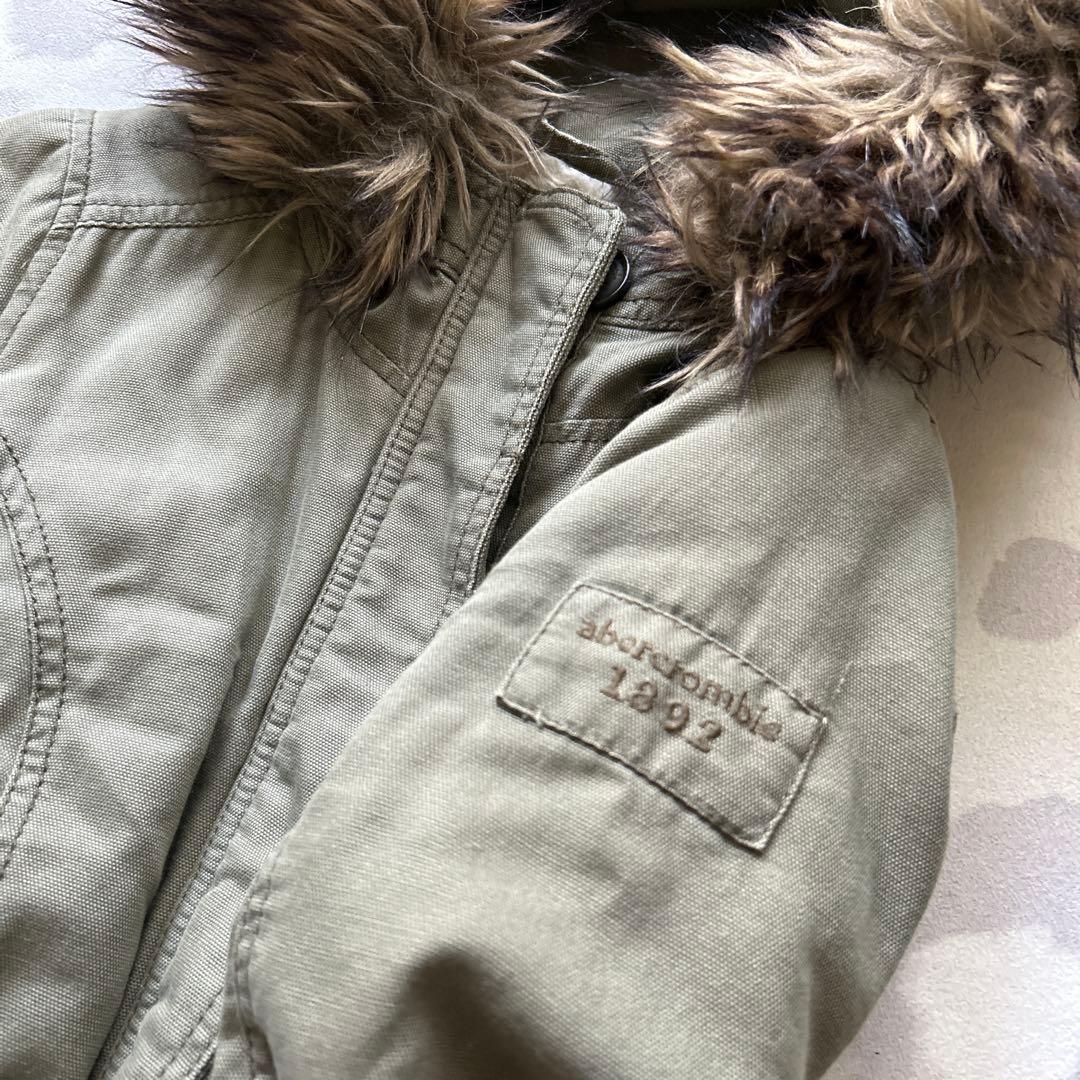 y2k 平成ギャル　ミリタリー　ダメージ加工　ボア　カーキ　ビッグフード