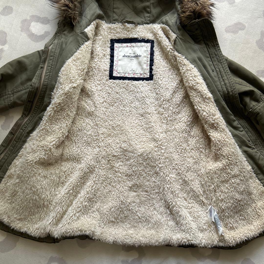 y2k 平成ギャル　ミリタリー　ダメージ加工　ボア　カーキ　ビッグフード