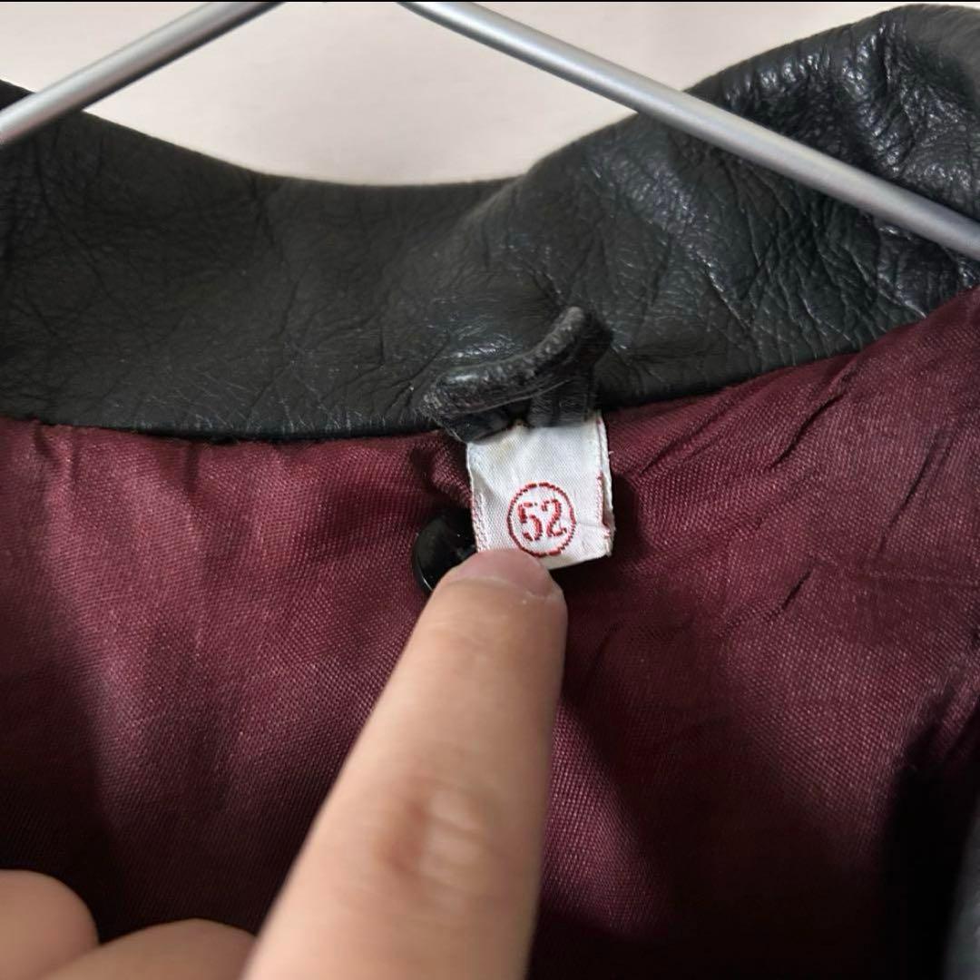 フランス軍 民間 パイロットジャケット レザー 黒 美品