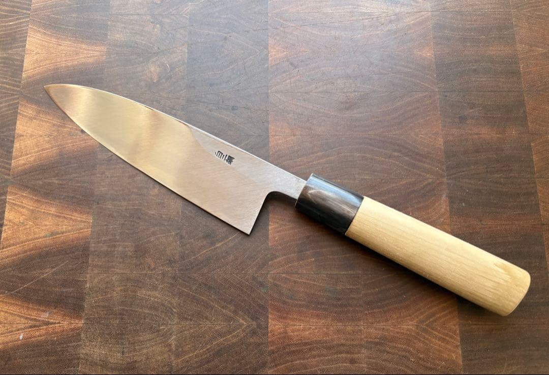 堺打刃物　霞　出刃　150mm 5寸　包丁　白鋼　和包丁　釣り　未使用