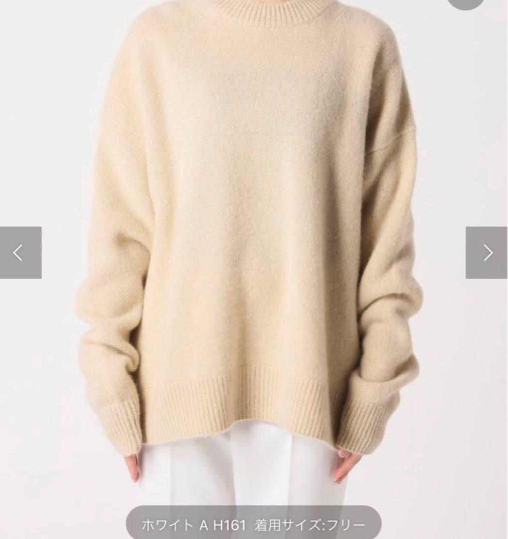 NOBLEノーブル YAKボーイフレンドニット アイボリー