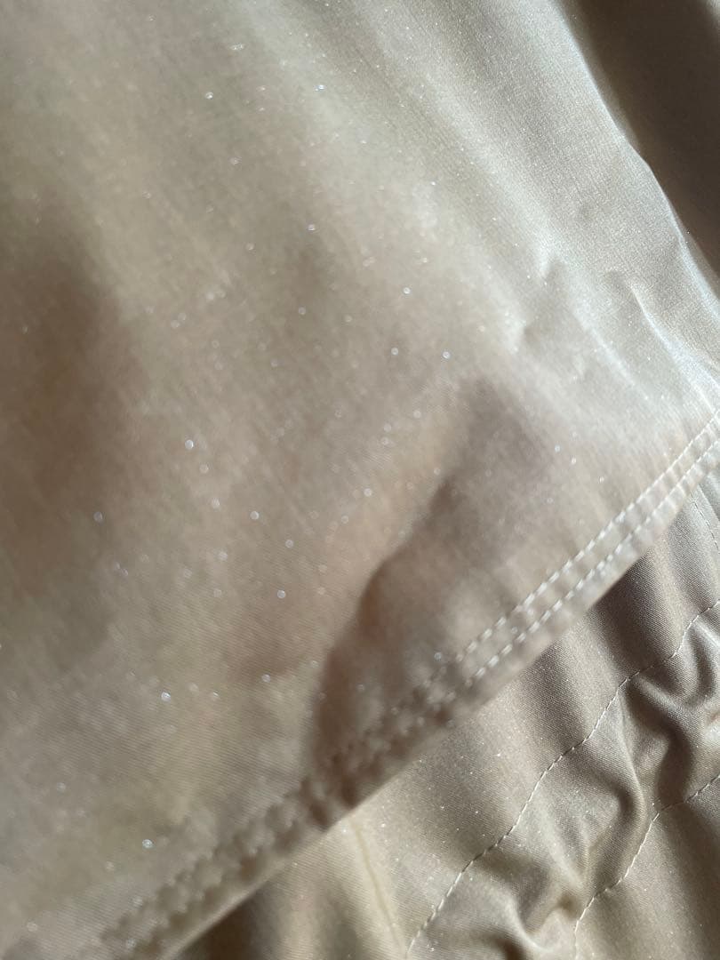 スプーム ファー付き　ダウンコート フード付きベージュ モッズ風コート 36