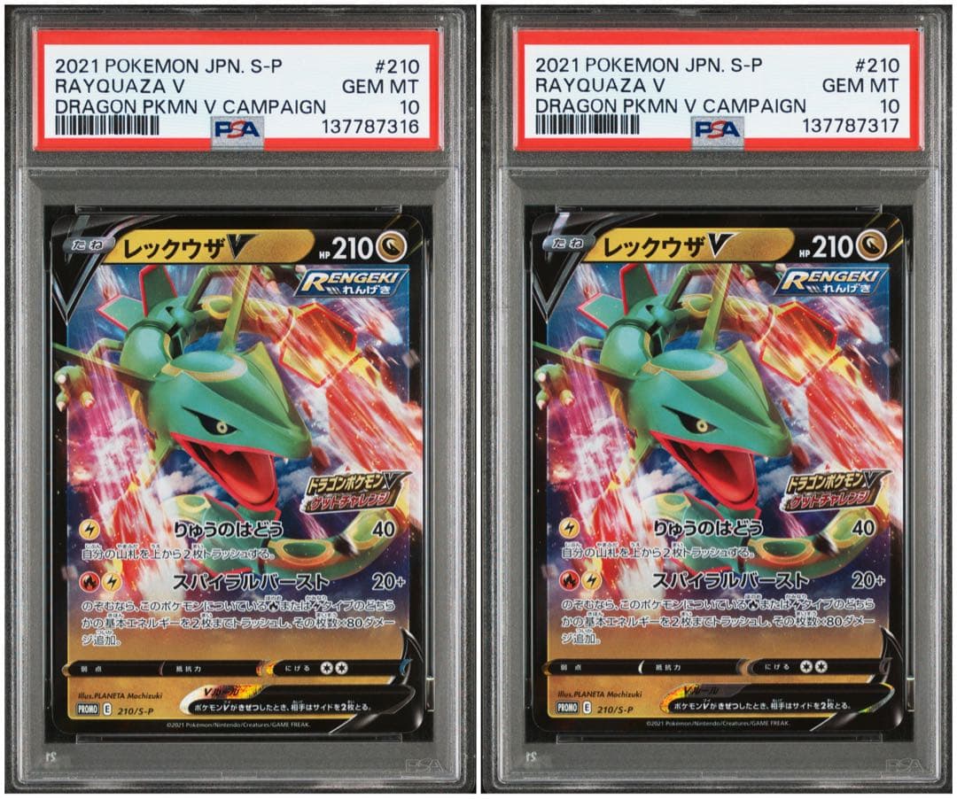 【PSA10】レックウザV プロモ 210 2連番 RAYQUAZA