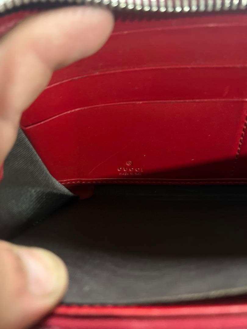 GUCCI 赤 GGパターン 長財布