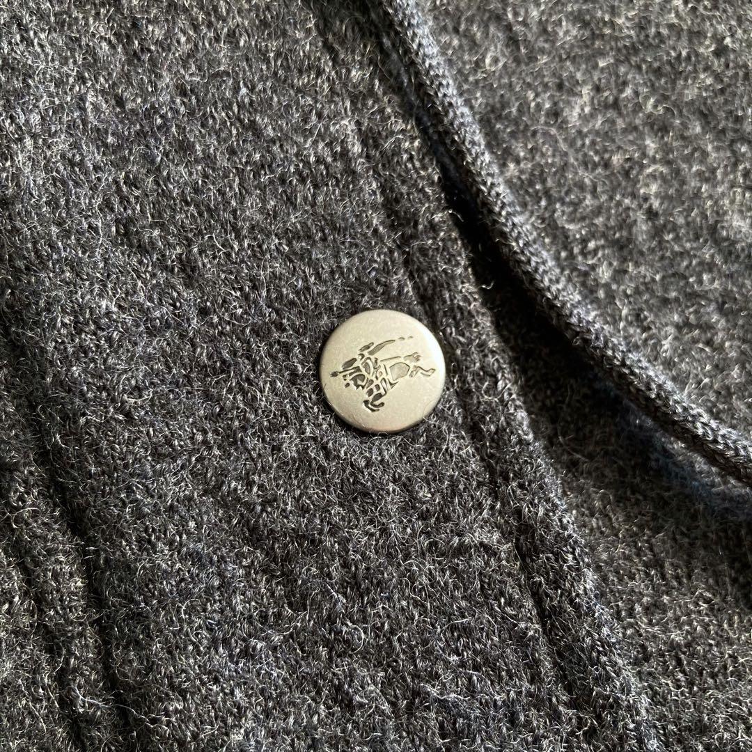 美品✨バーバリーブルーレーベル スタジャン ニット フード付 ノバチェック 38