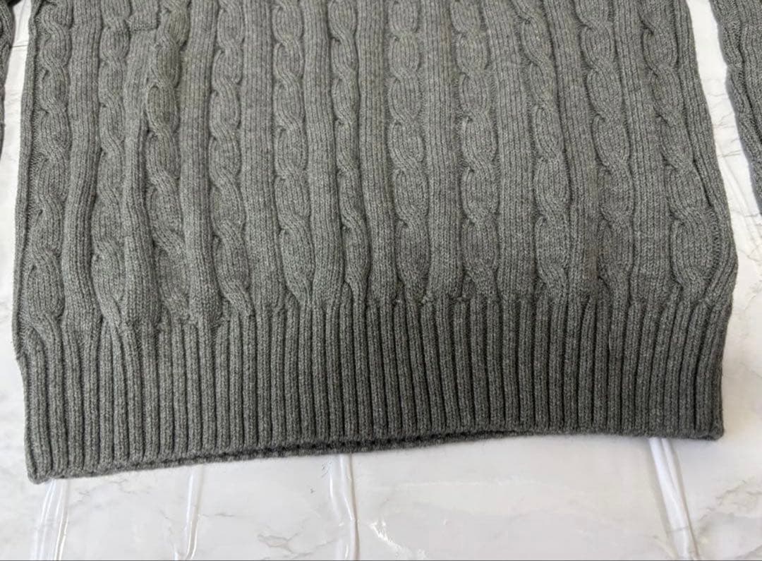 【新品タグ付】POLO RALPH LAUREN ケーブルニット グレー M