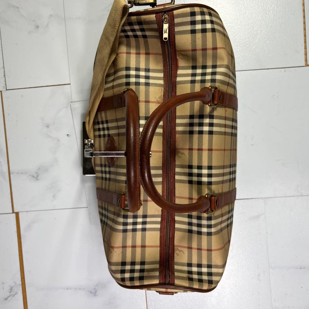 バーバリー ノバチェック ボストンバッグ ハンドバ2wayショルダー 大容量
