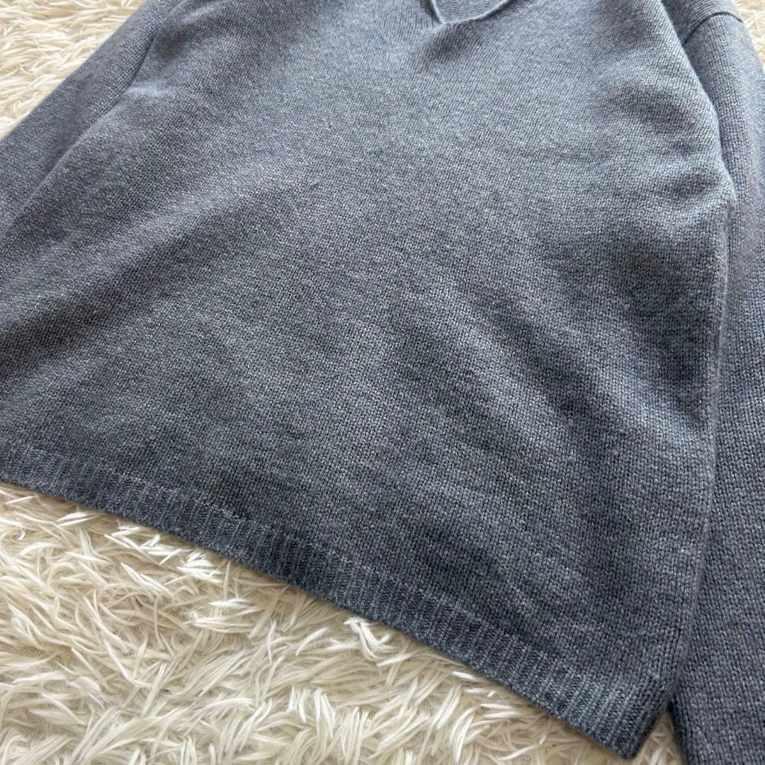 美品　マーガレットハウエル　シルクカシミヤ　vネックセーラー襟　ニット　セーター