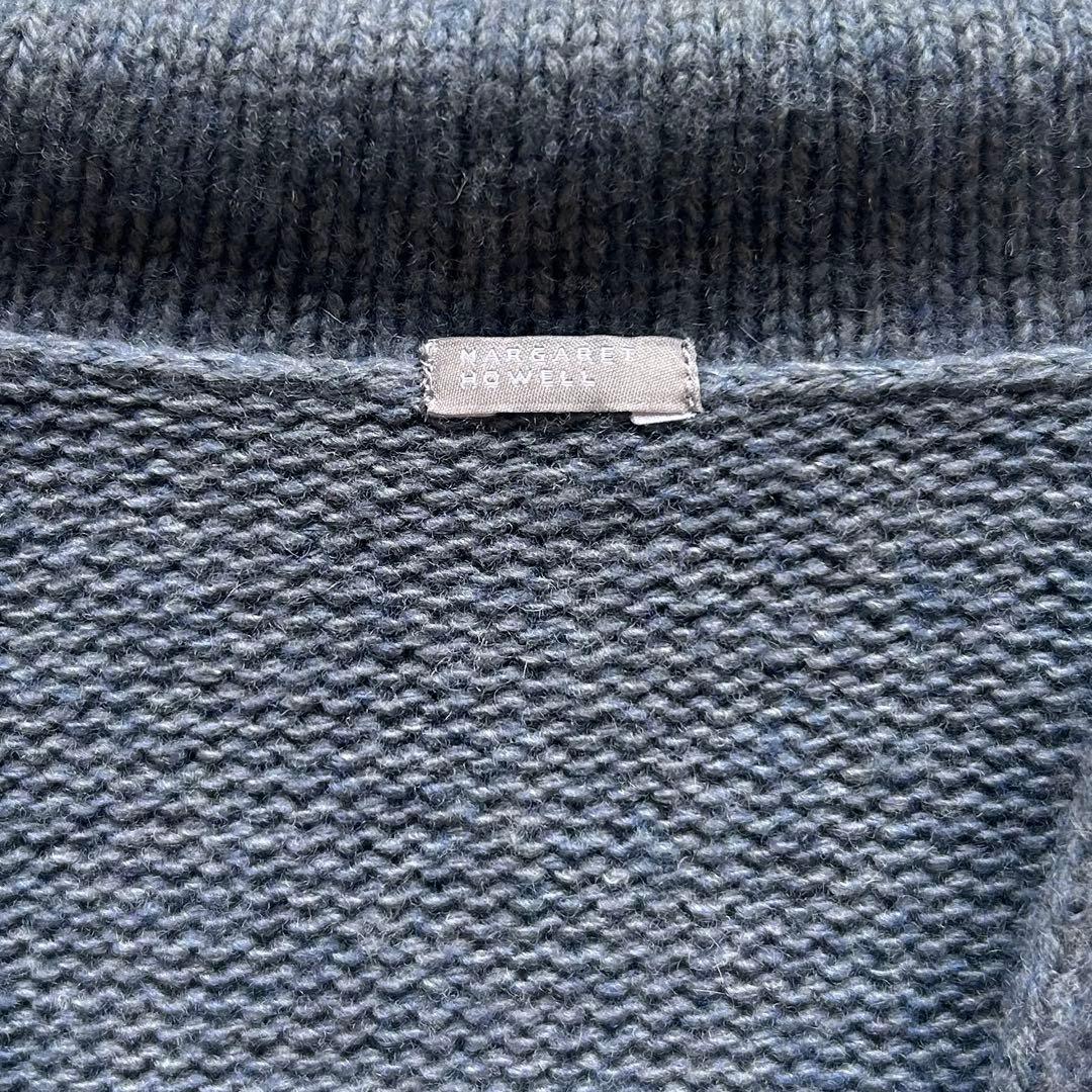 美品　マーガレットハウエル　シルクカシミヤ　vネックセーラー襟　ニット　セーター