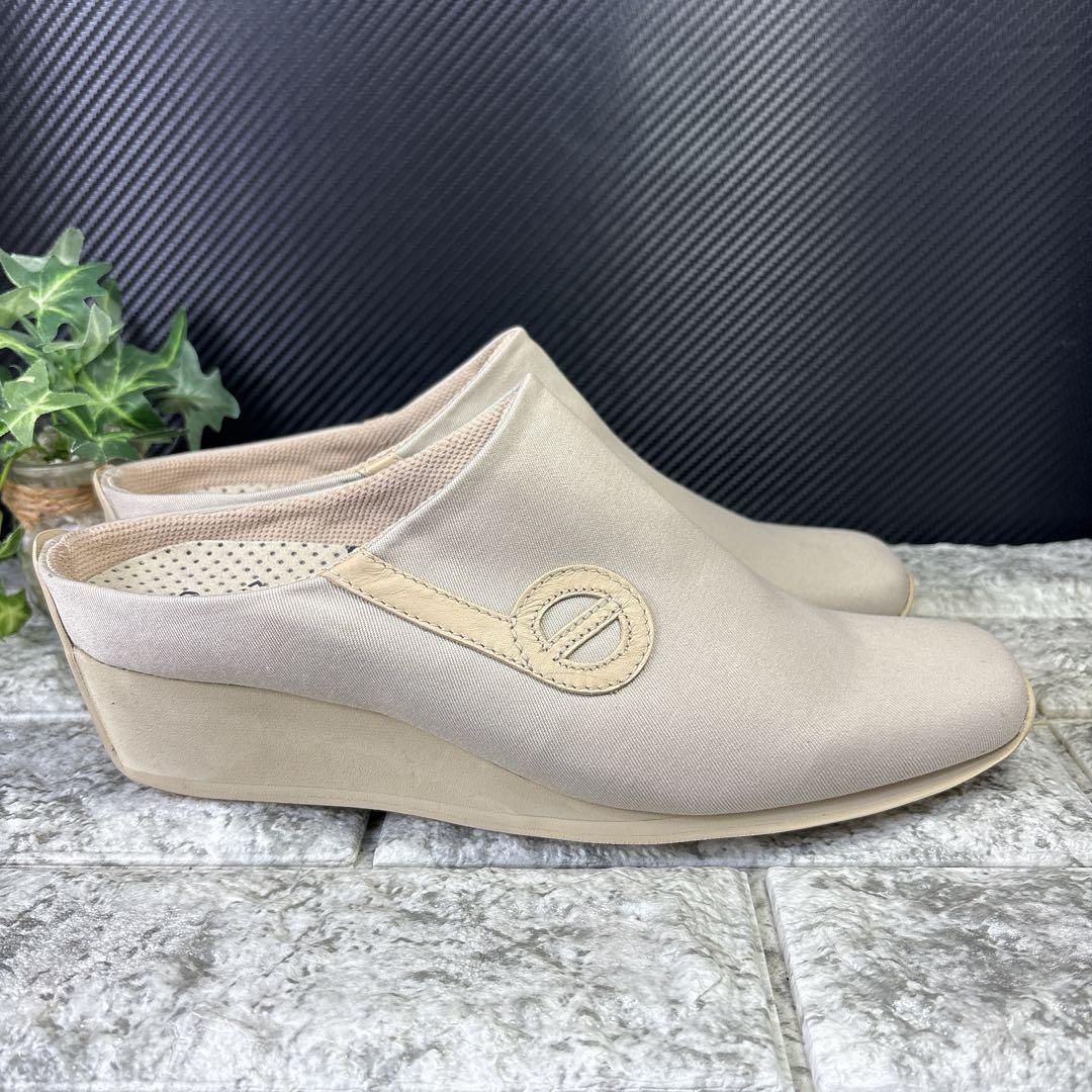 38【NO NAME】ノーネーム　YOKO　ウェッジヒールミュール