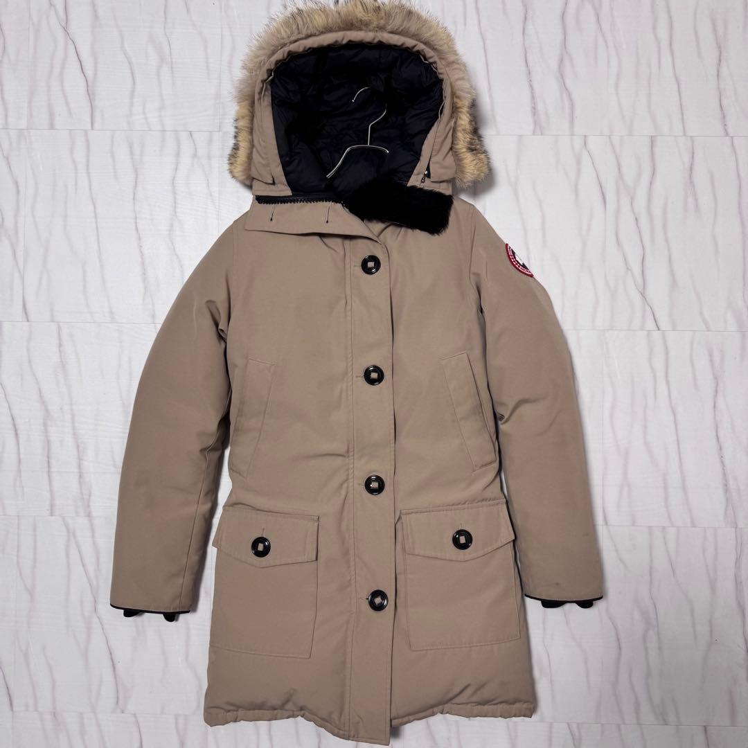 希少色✨TAN カナダグース ブロンテパーカ ファー付き ベージュ M相当