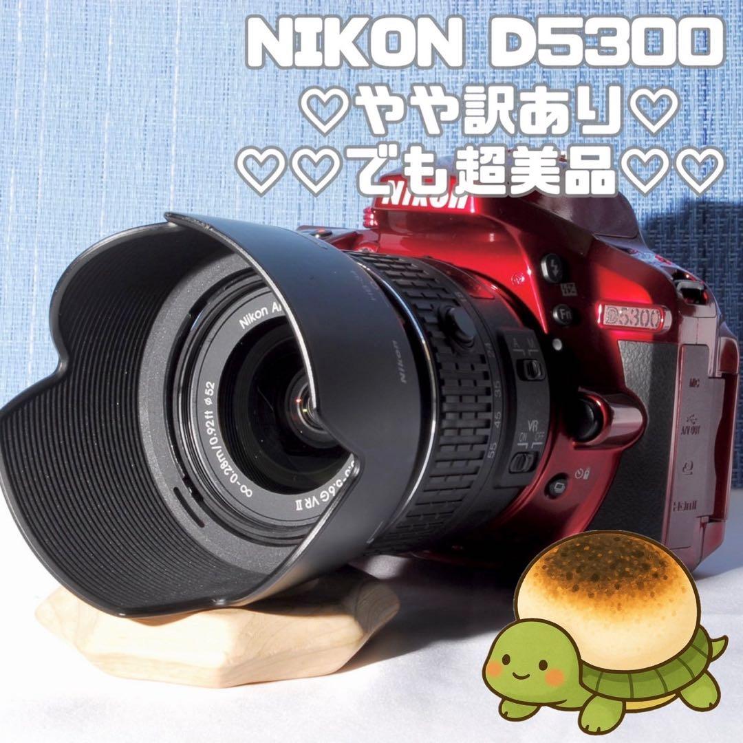 ✨Wi-Fi搭載モデル！レアカラー✨レッド✨D5300Ｗレンズキット✨