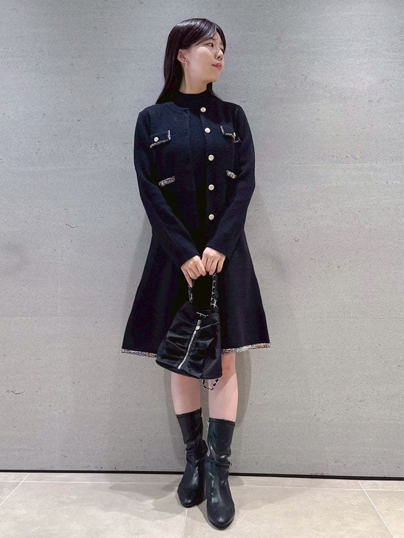 タグ付新品未使用 CELFORD チェーンショルダーフリルサック 黒