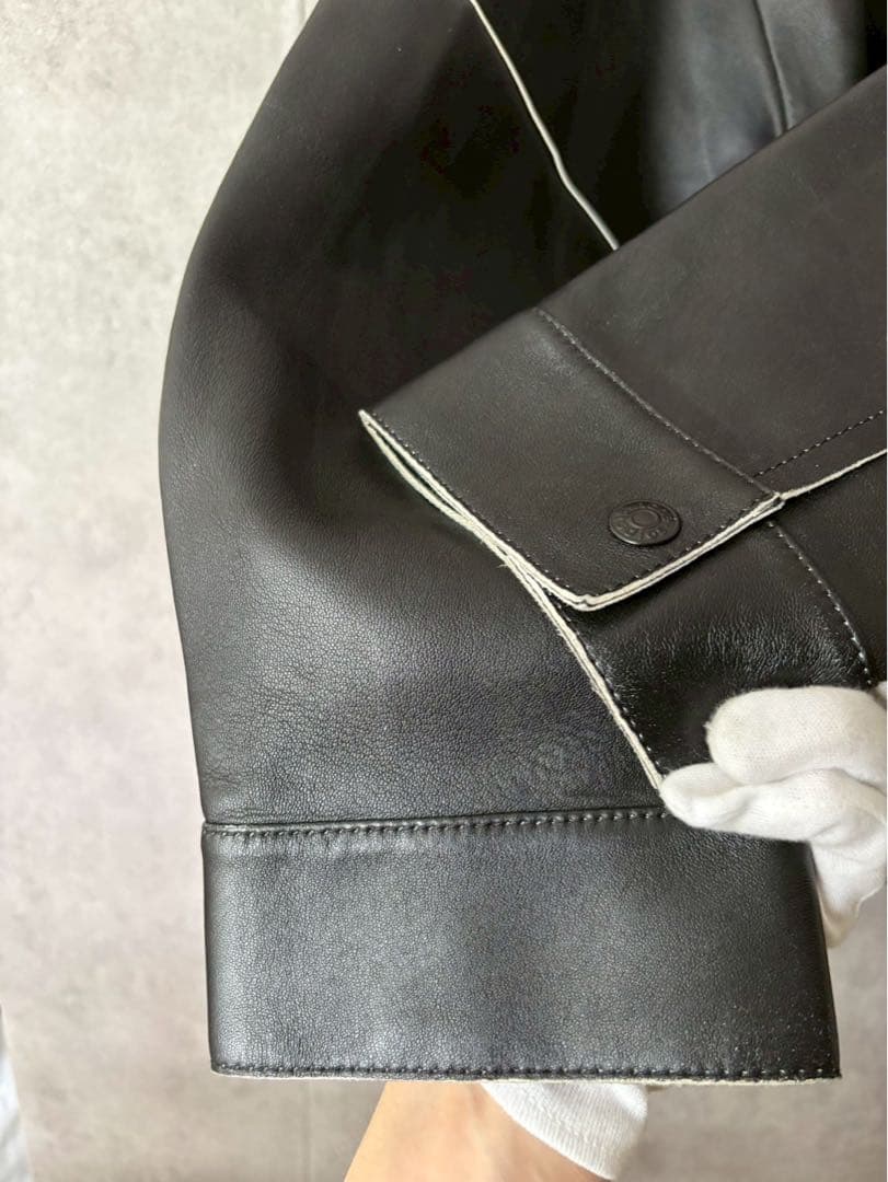 アクネストゥディオズ 　レザーシャツジャケット　長袖シャツ