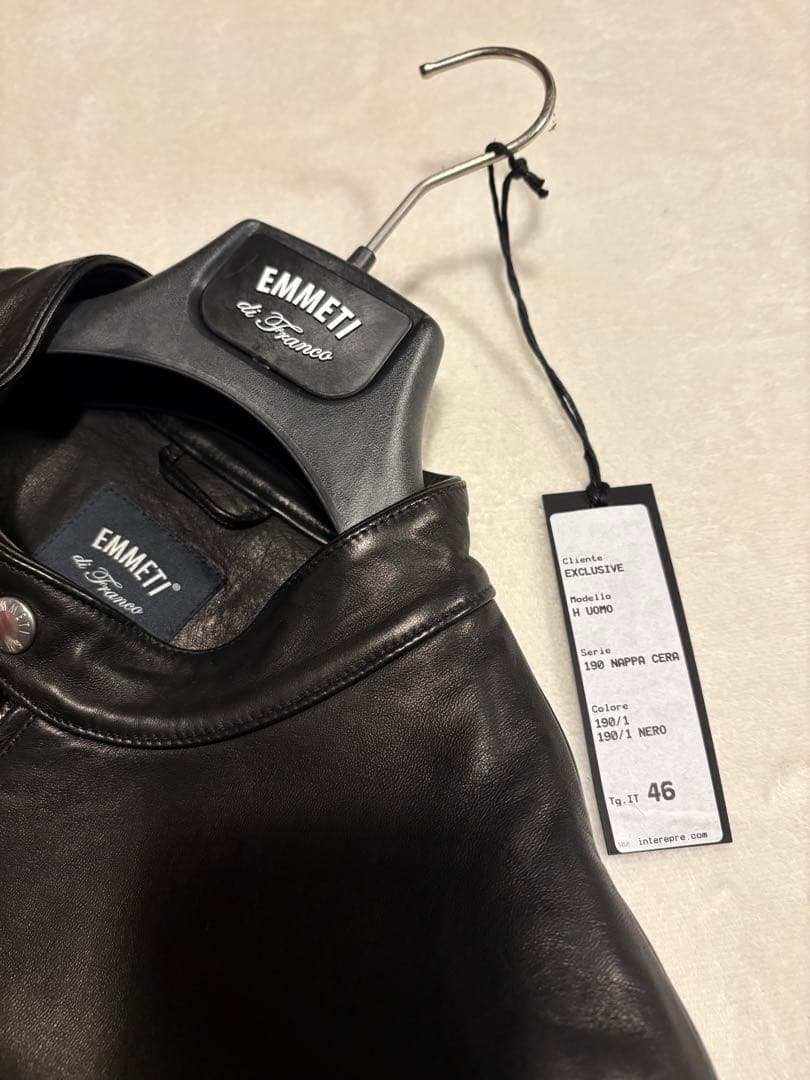 エンメティ EMMETI × 干場義雅コラボ レザー　ライダース　アッカ