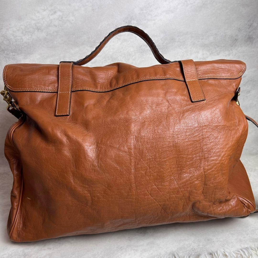 MULBERRY Alexa 2way レザー ボストンバッグ ブラウン