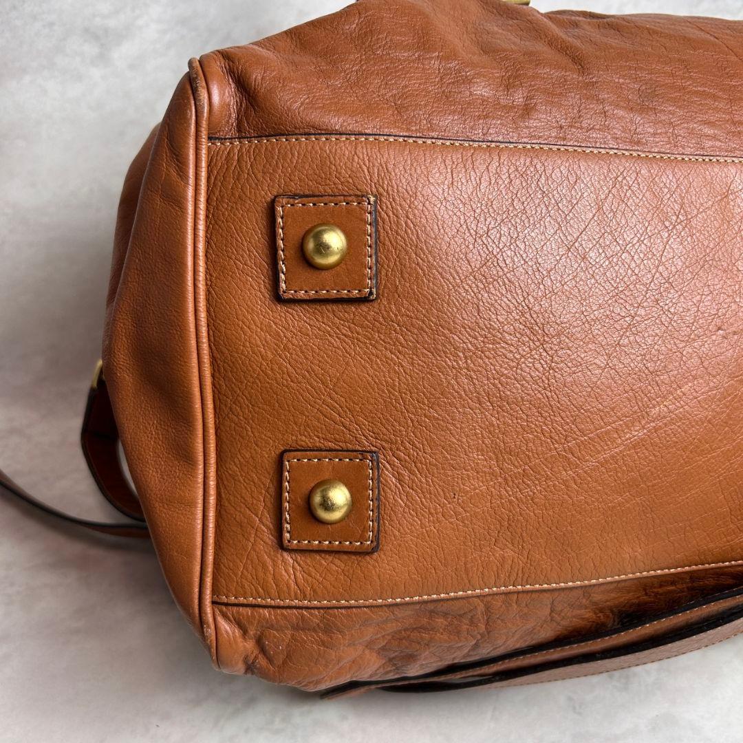 MULBERRY Alexa 2way レザー ボストンバッグ ブラウン