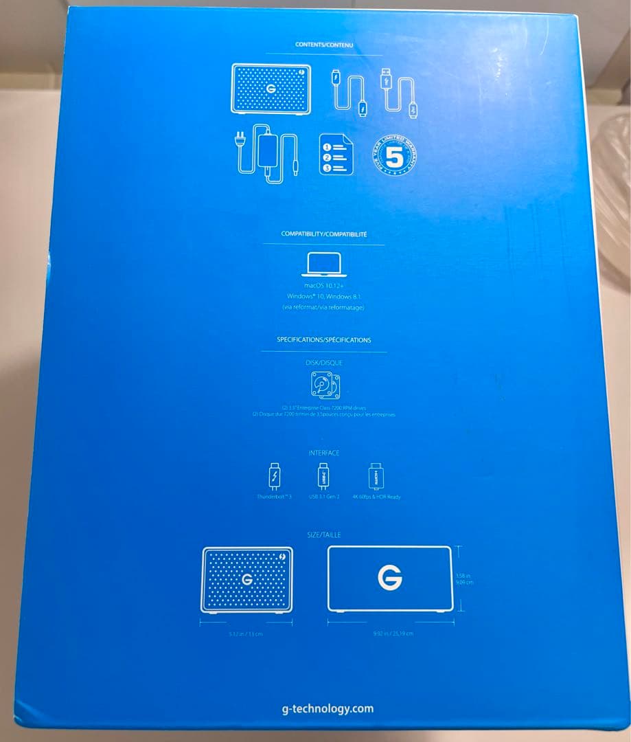 【新品未開封】WD G-RAID with Thunderbolt 3 12TB