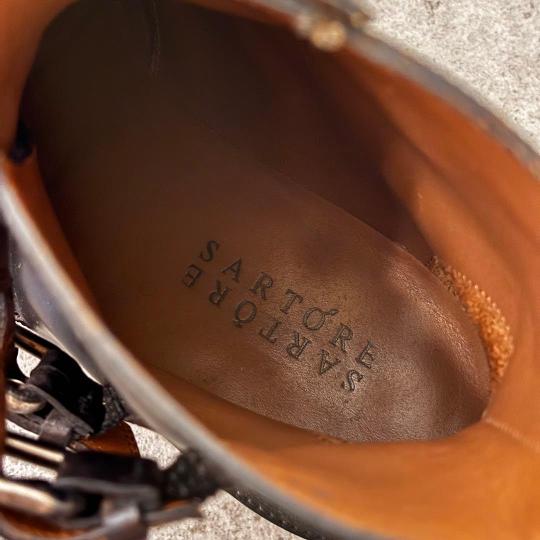 SARTORE ショートブーツ　モンクストラップ　24㌢　黒　ブーツ　サルトル