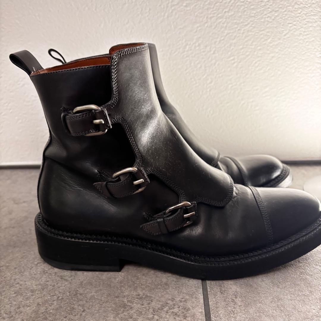 SARTORE ショートブーツ　モンクストラップ　24㌢　黒　ブーツ　サルトル