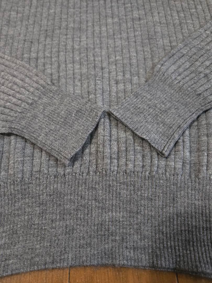 Drawer 18G カシミヤシルク リブ クルーネック ニット 美品