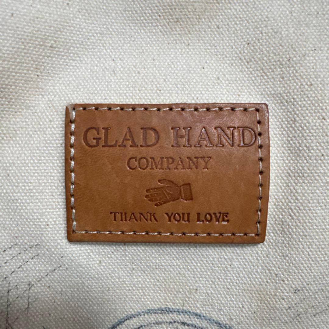 GLADHAND ハンドペイント ヘリテージレザー　キャンバス トートバッグ