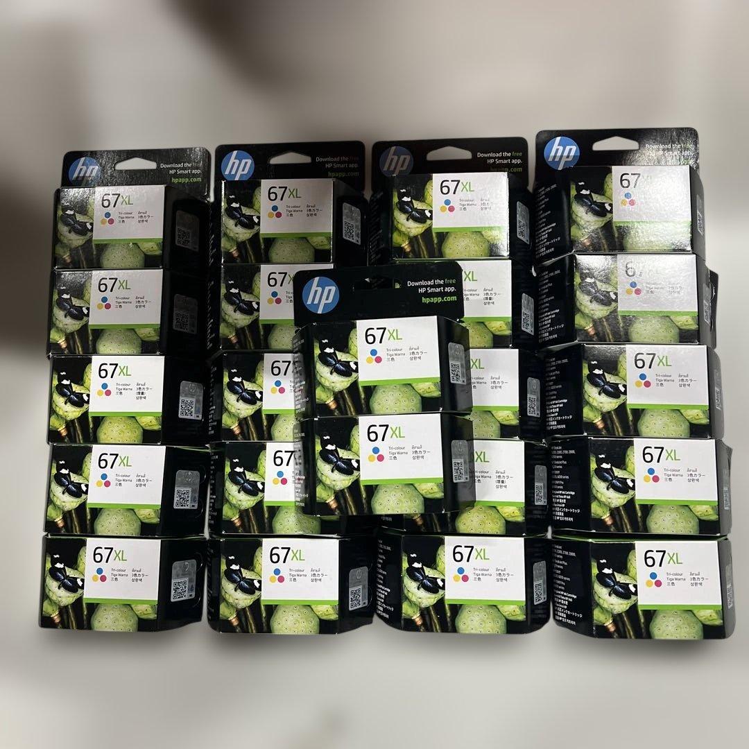 HP 67XL トリコロール インクカートリッジ 22点