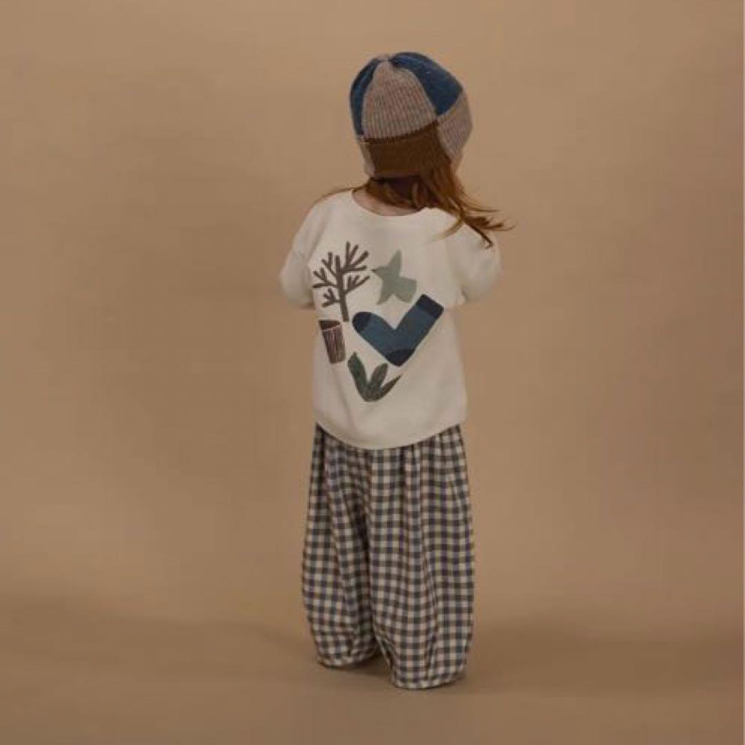 【美品】オーガニックズー　チェックパンツ